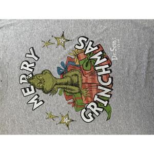 Dr. Seuss Merry Grinchmas Gray Short Sleeve Tee